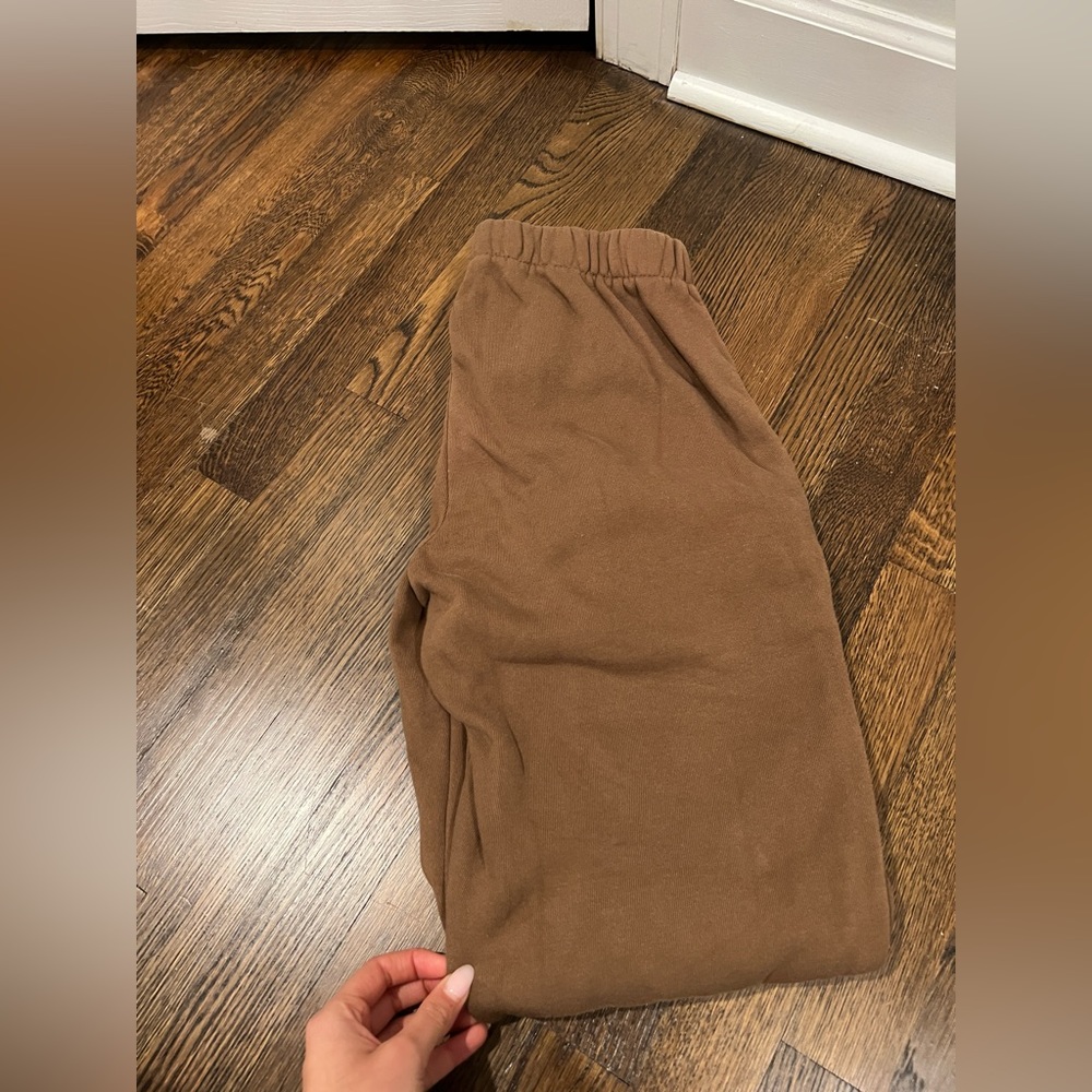 brown soft sweatpants